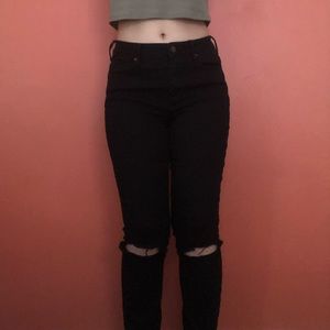 BULLHEAD PACSUN HIGH WASTED BLACK RIPPED JEANS